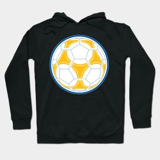 Gold & Blue Soccer Ball Hoodie